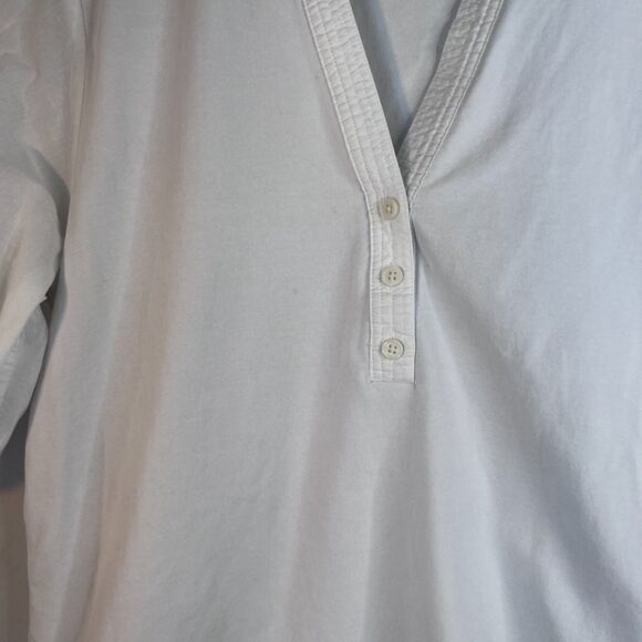 Free Assembly Vneck Cropped Puff Sleeve Semi Sheer White Blouse Size Large - Picture 4 of 10